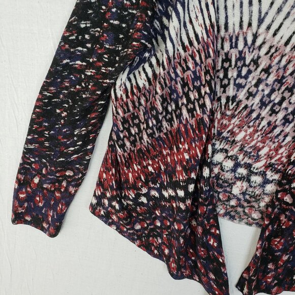 NIC+ZOE Grace 4-Way Convertible Cardigan Linen Blend Abstract Print size PP - Picture 7 of 16